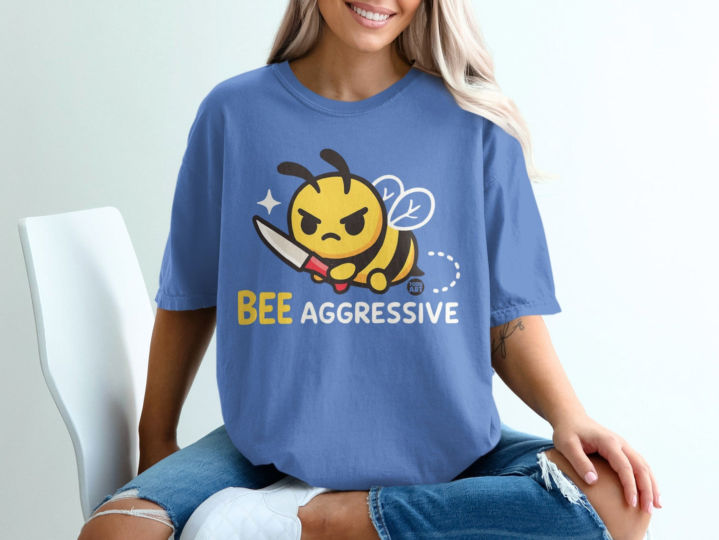 Funny Bee Aggressive Graphic Tee Shirt