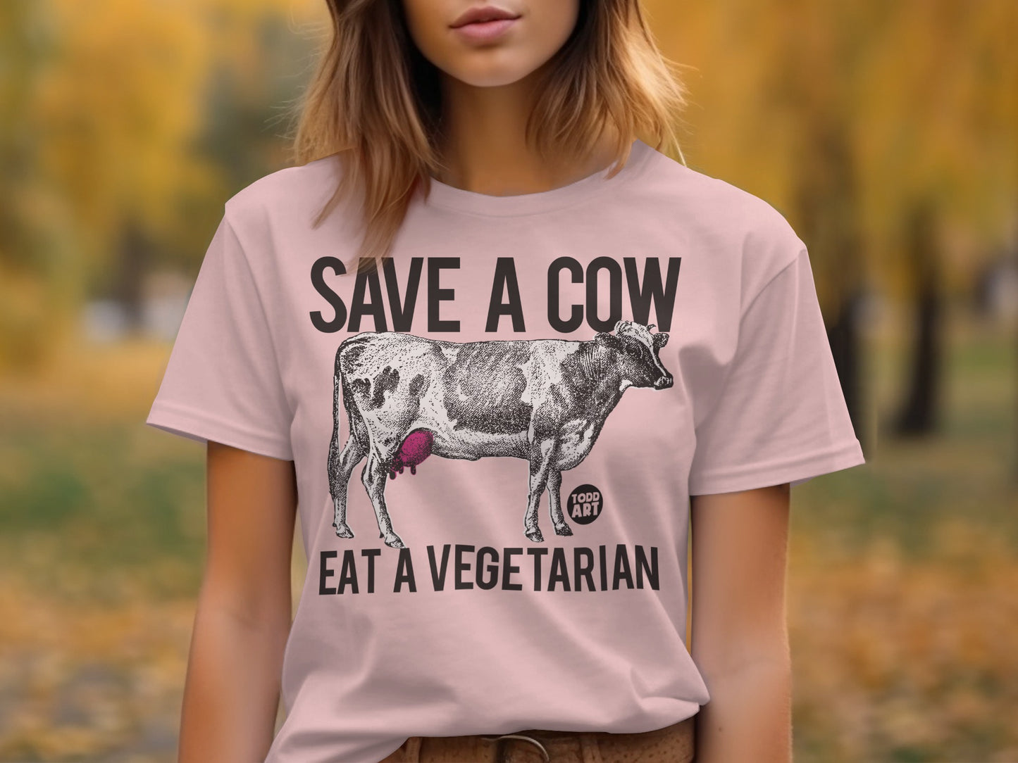 Save a Cow Eat a Vegetarian Graphic T-Shirt