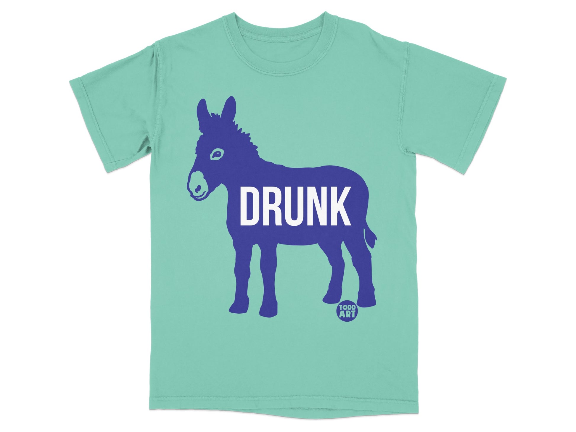 DRUNK Donkey Todd Art Graphic T-Shirt