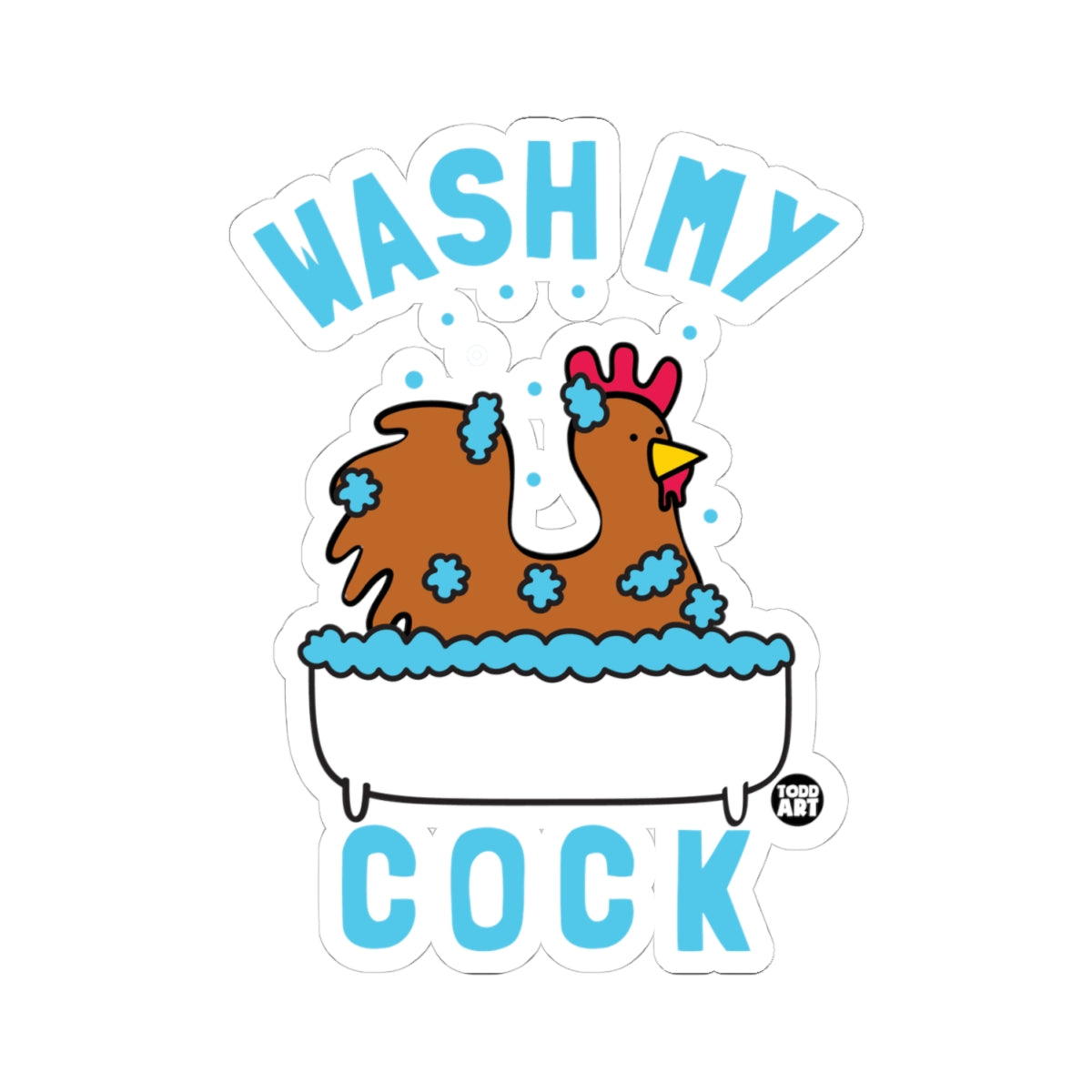Bath Time FunTodd Art Sticker