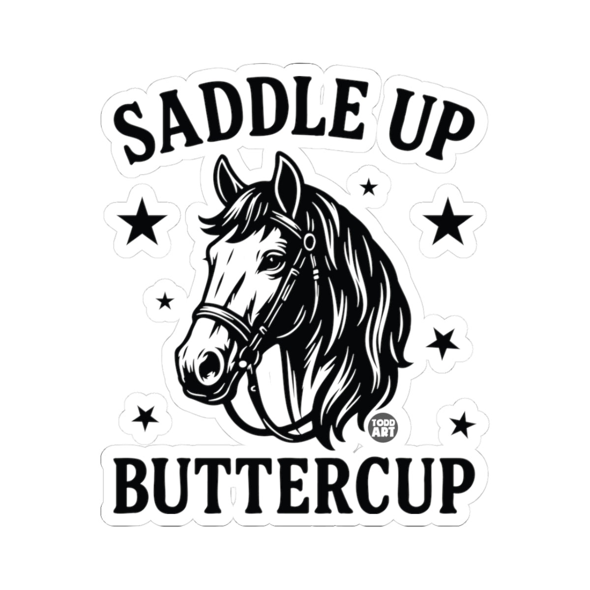 Western Horse VibesTodd Art Sticker