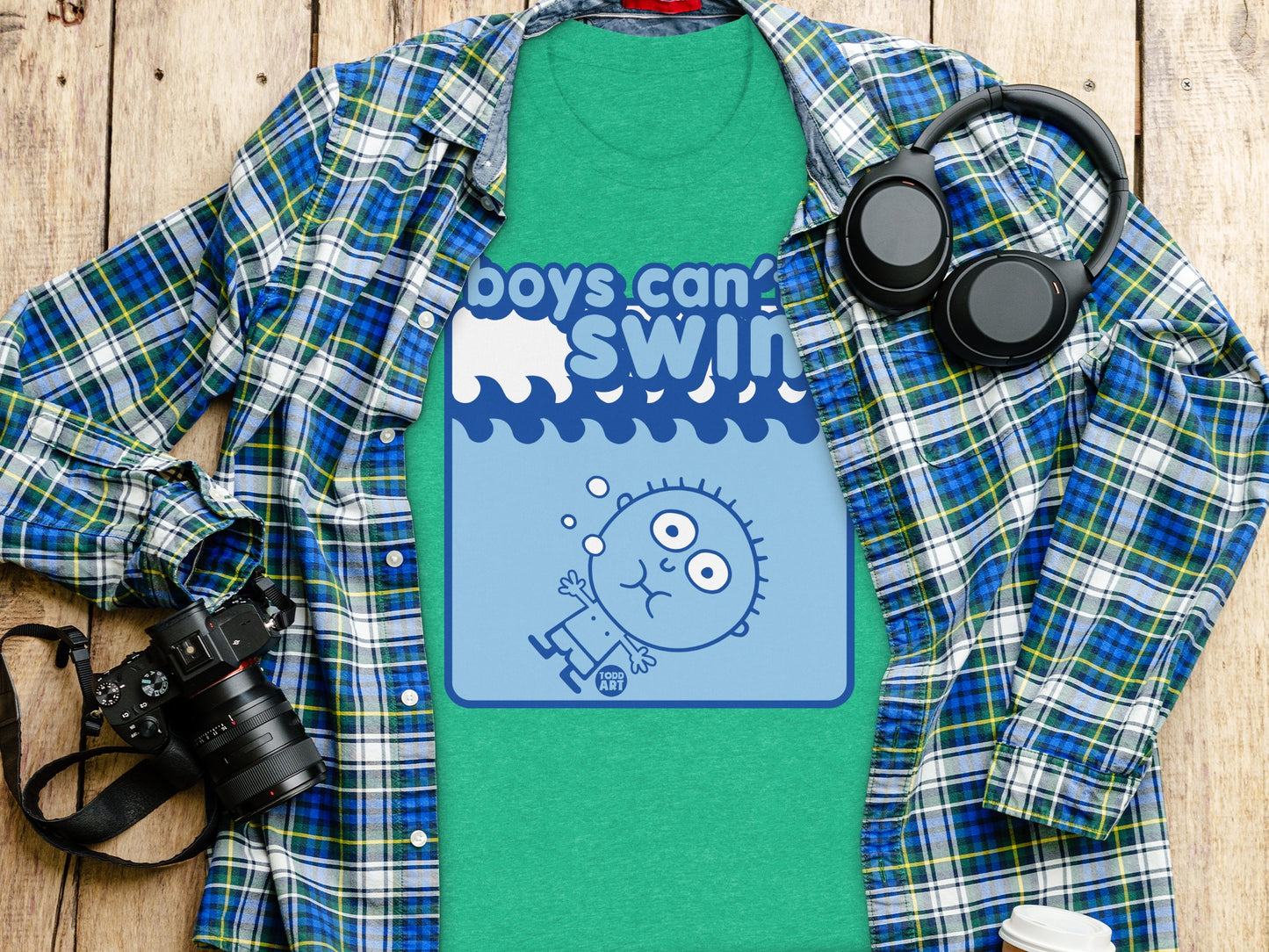 Boys Can't Swim Illustration T-Shirt