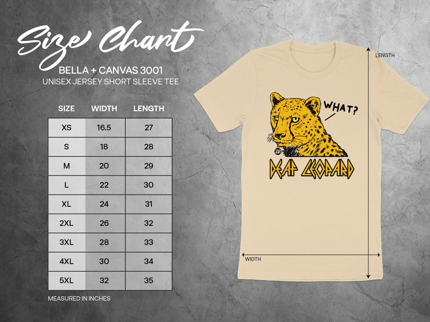 Def Leppard Yellow Leopard Unisex Tee Shirt Product
