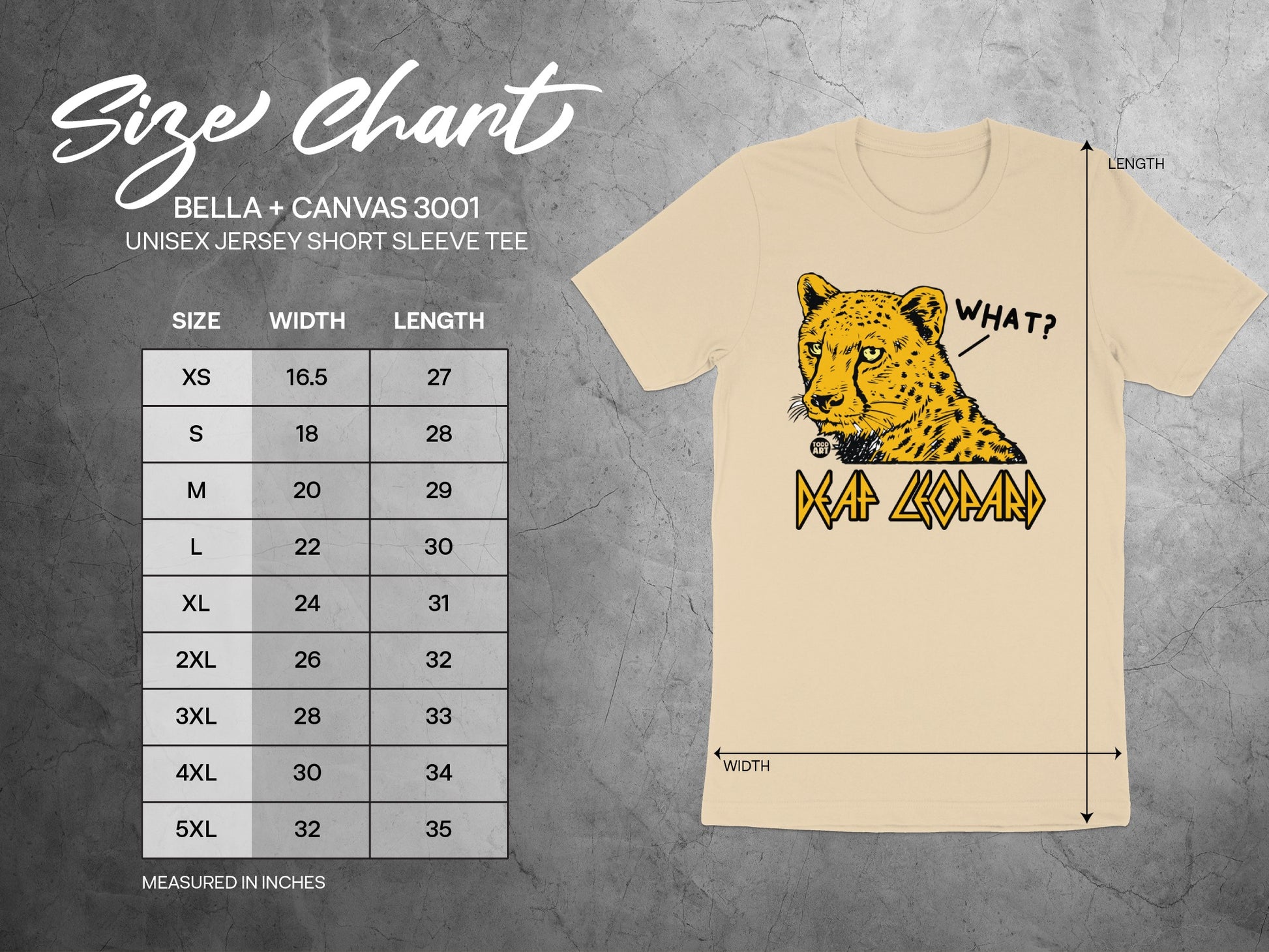 Def Leppard Yellow Leopard Unisex Tee Shirt Product