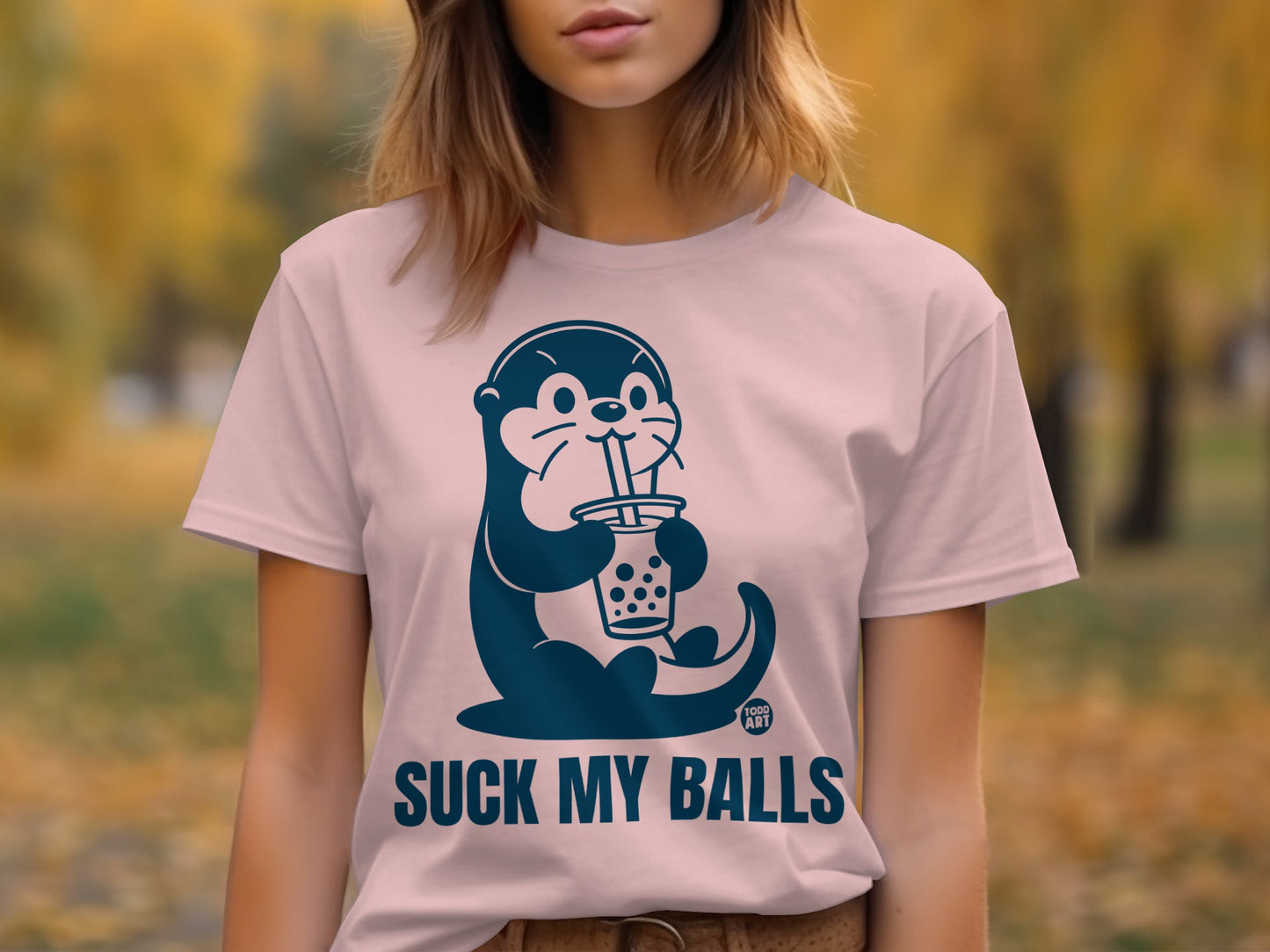 Suck My Balls Shirt Featuring Adorable Otter Artwork