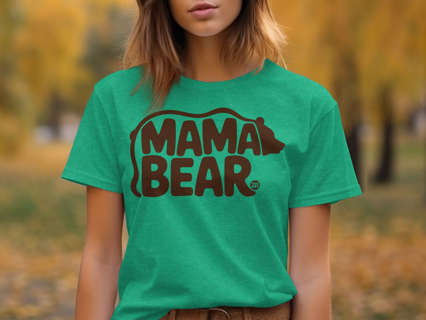 Stylish Mama Bear Graphic Print Casual T-shirt