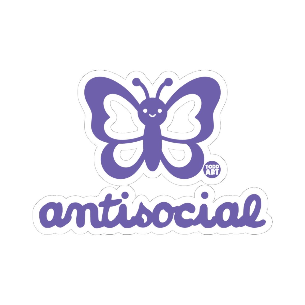 Butterfly Todd Art Sticker
