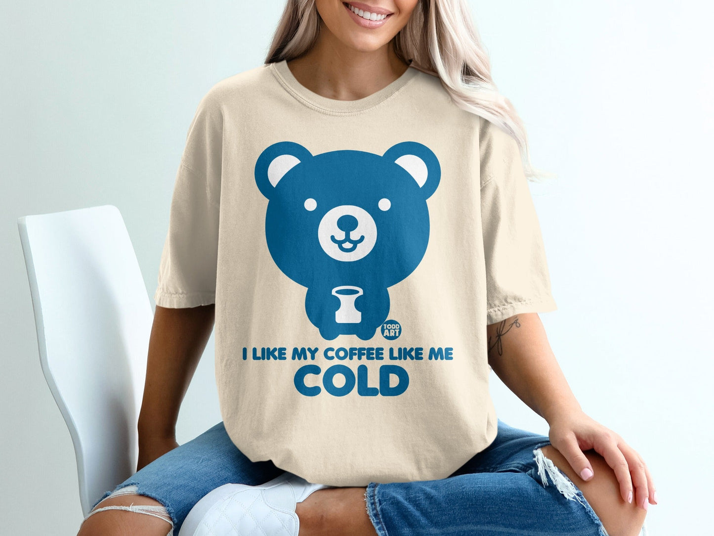 I Like My Coffee Like Me Cold Bear Graphic Shirt