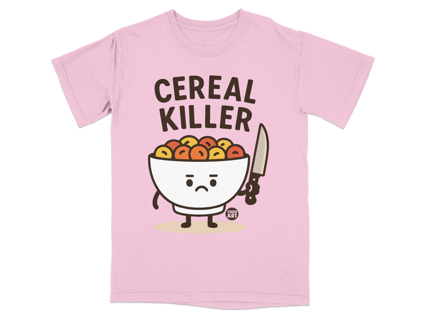 Funny Cereal Killer Graphic Tee for Casual Wear