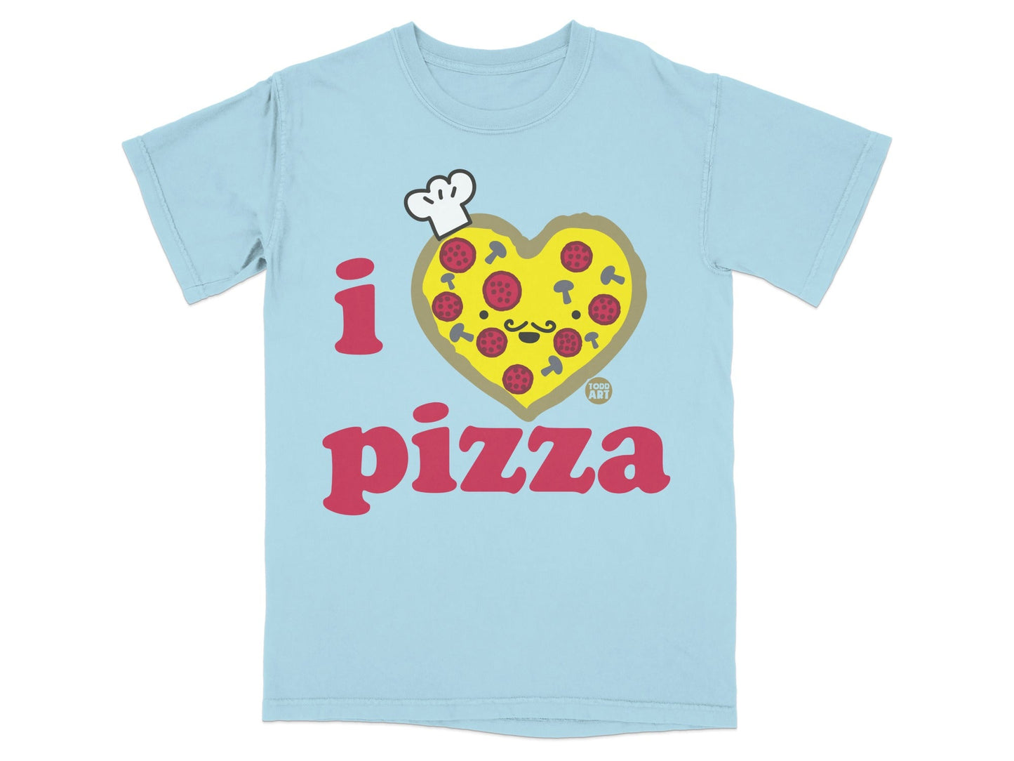 I Love Pizza Cute Heart Design T-Shirt