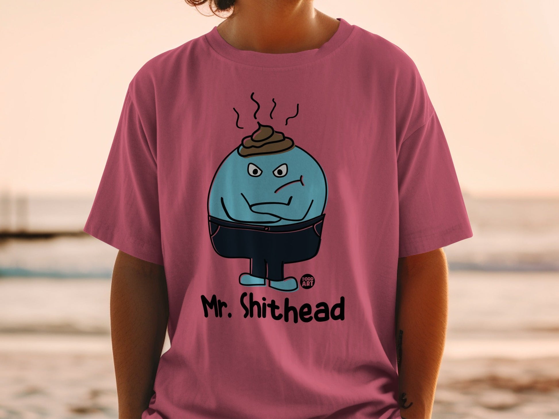 Mr. Shithead Cartoon Graphic Humorous Shirt Product
