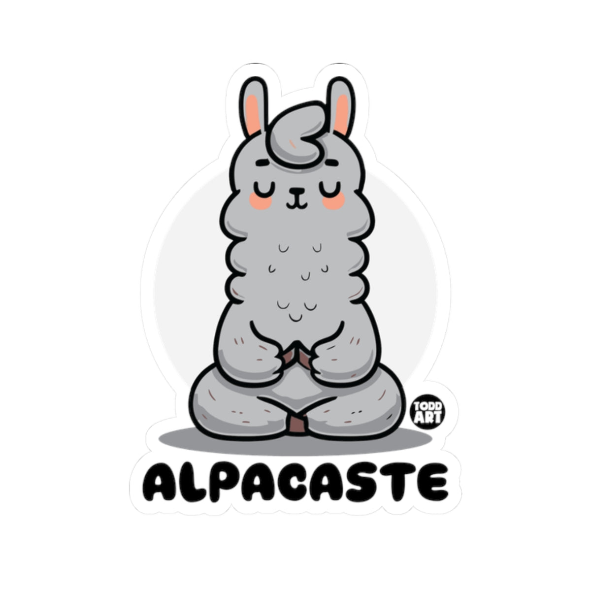 Llama MeditationTodd Art Sticker