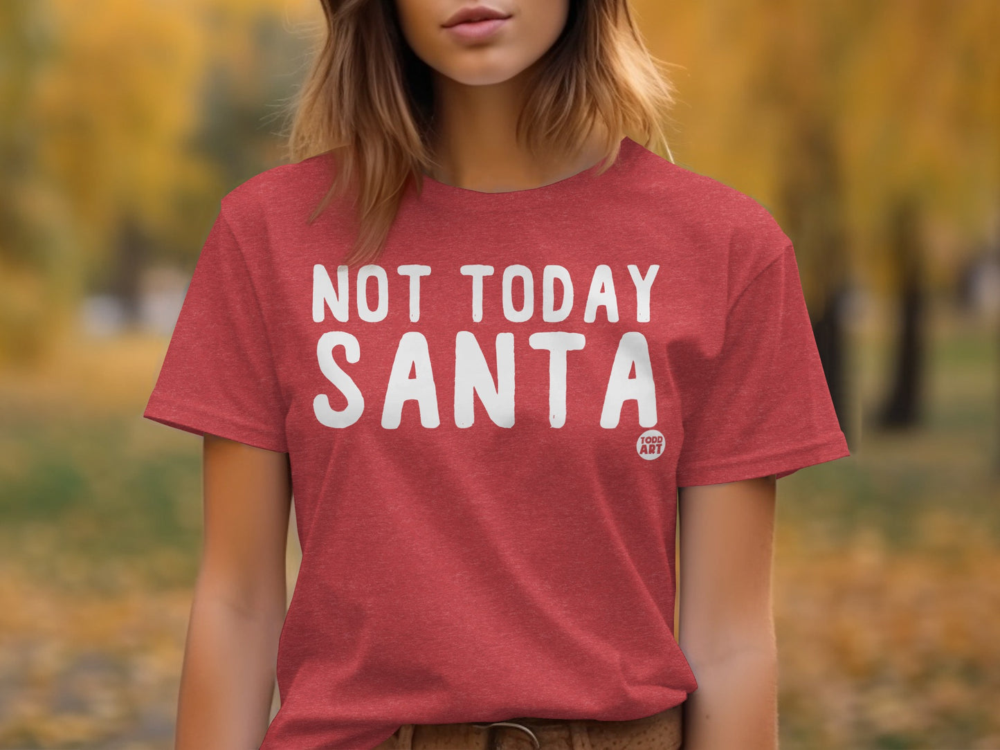 Not Today Santa Graphic Statement Shirt