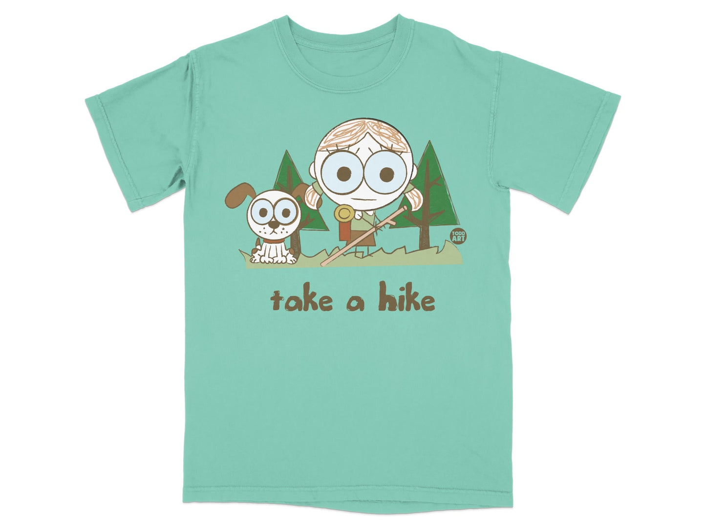 Cute Cartoon Hiking Character Take A Hike T-Shirt