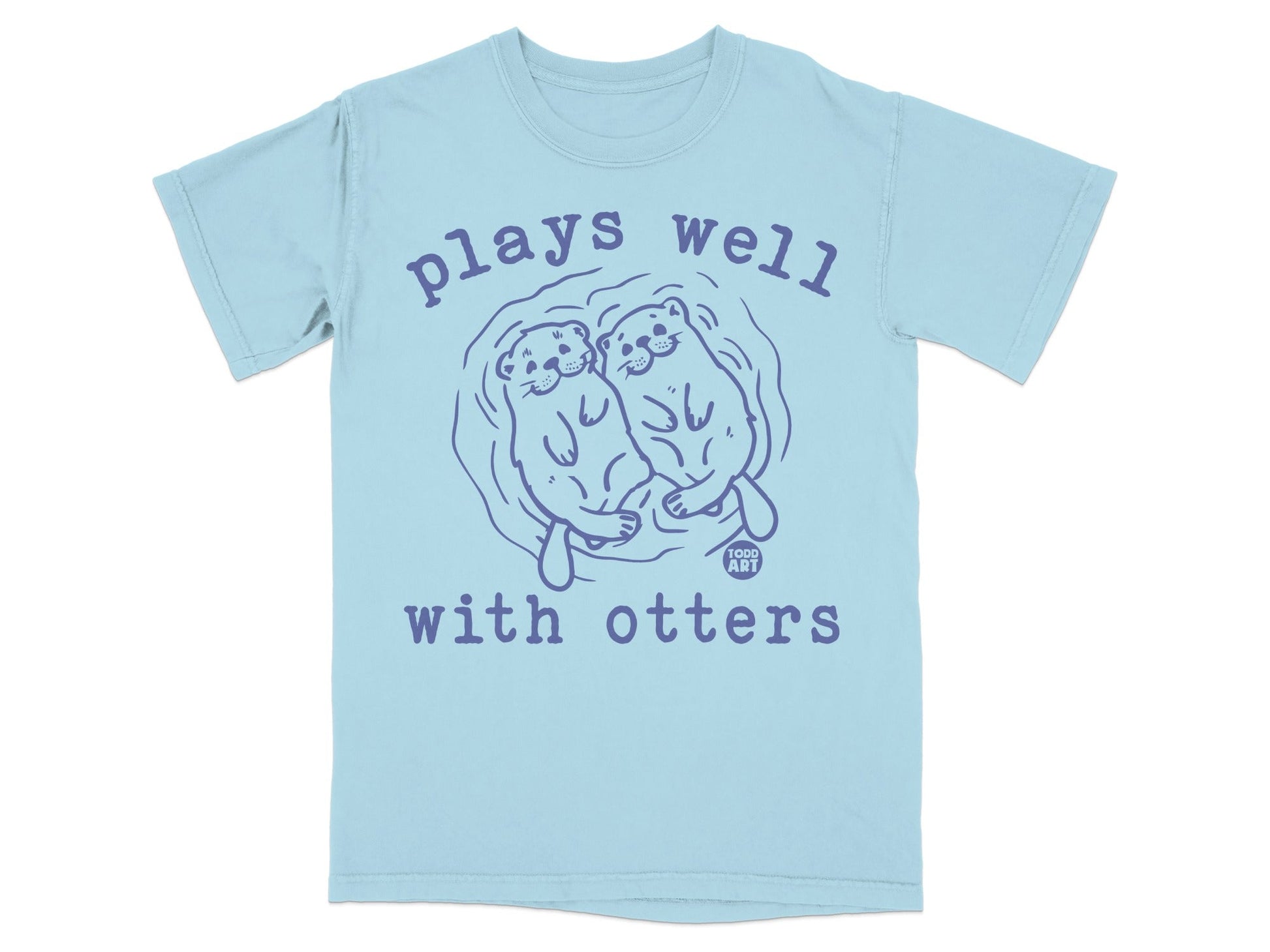 Plays Well With Otters Cute Graphic T-Shirt