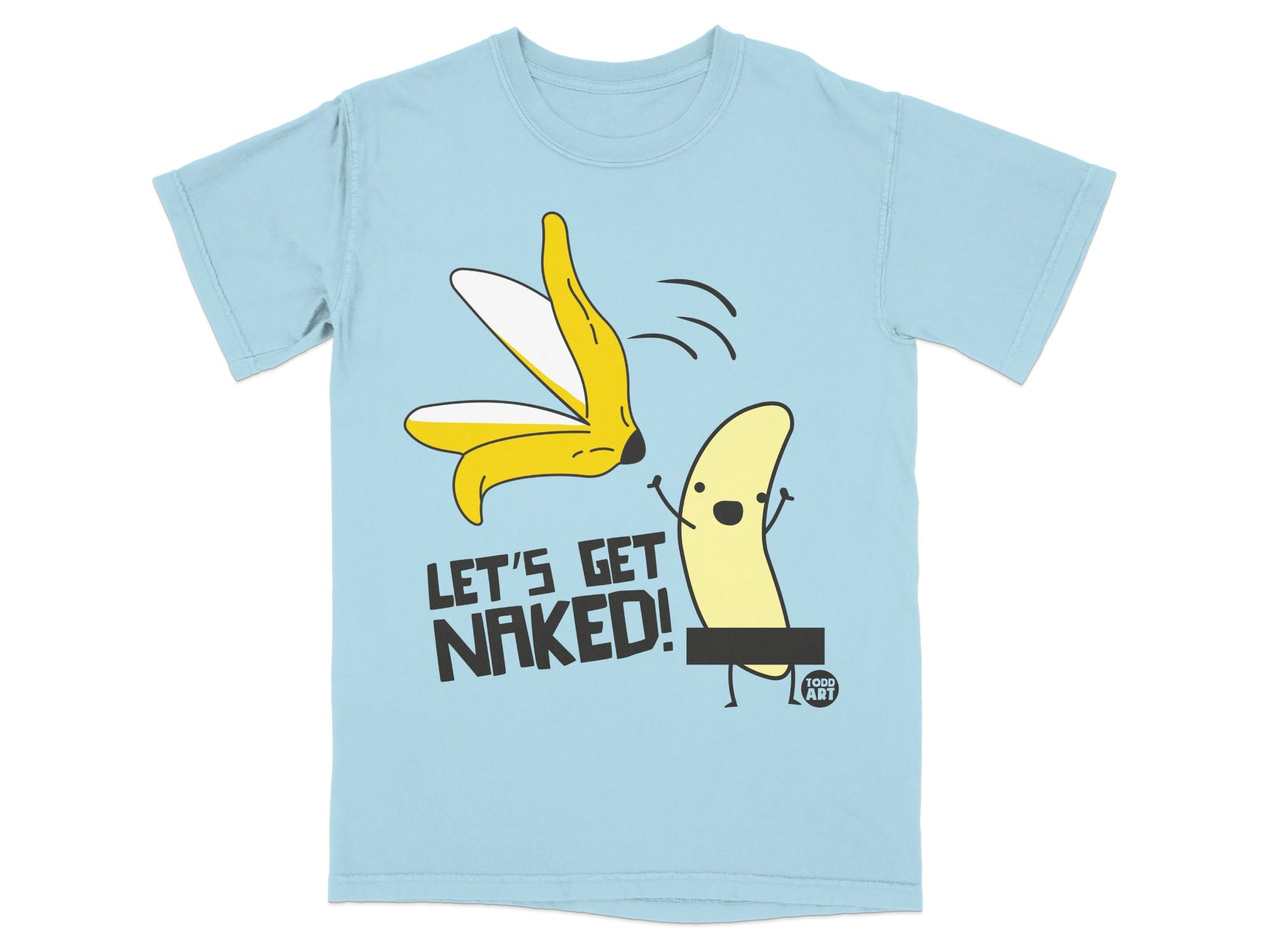 Playful Banana Peeling Character Humor Let's Get Naked product type
