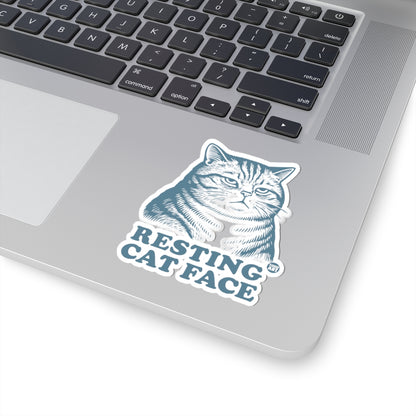 Resting Cat FaceTodd Art Sticker