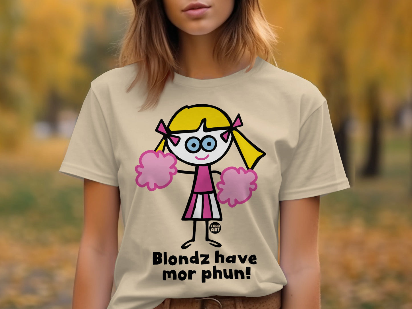 Blondz Have Mor Phun Cheerleader T-Shirt