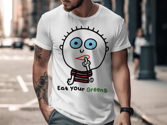 Funny Cartoon Eat Your Greens T-Shirt Product