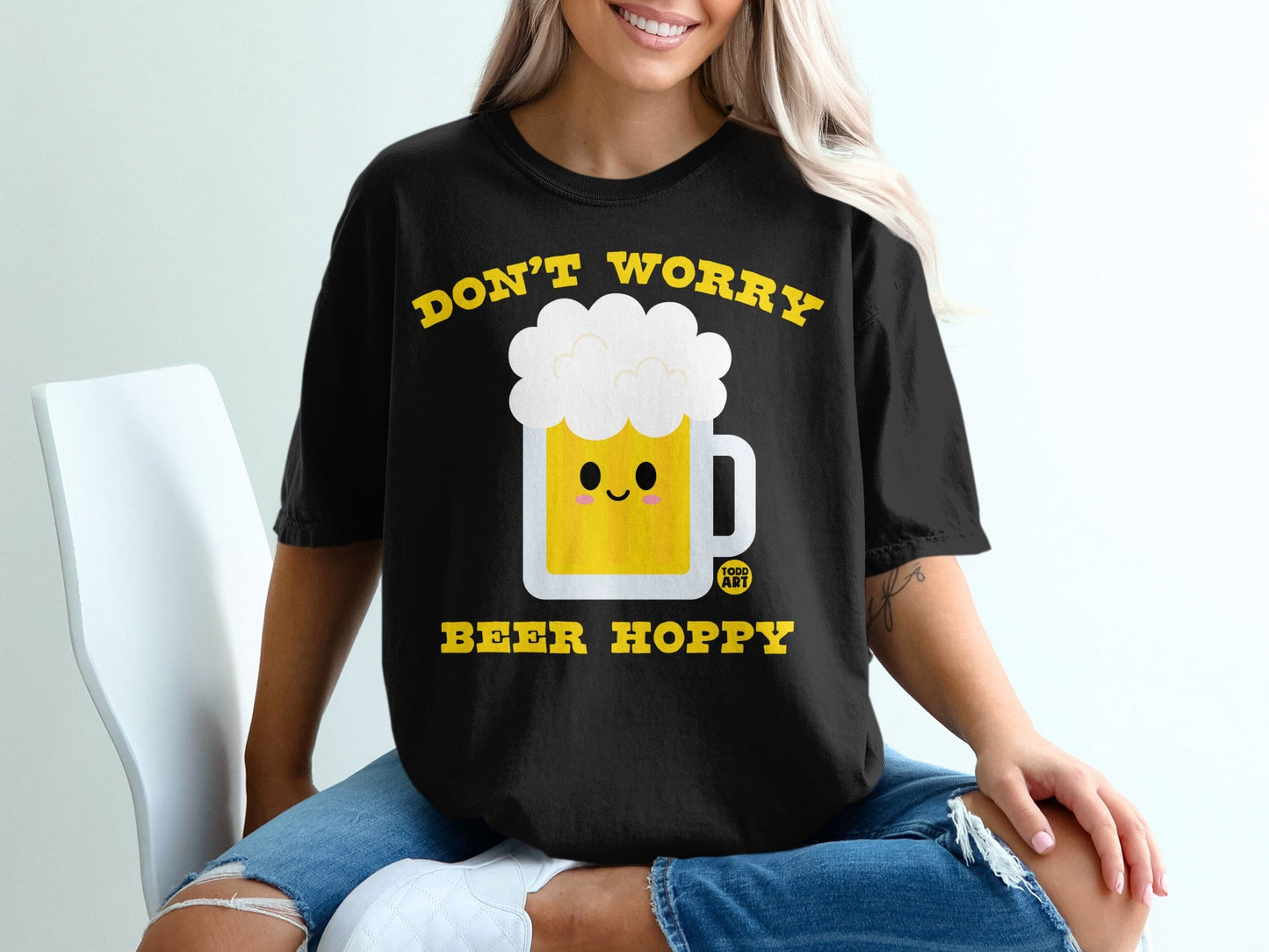 Don't Worry Beer Hoppy Graphic Tee Shirt