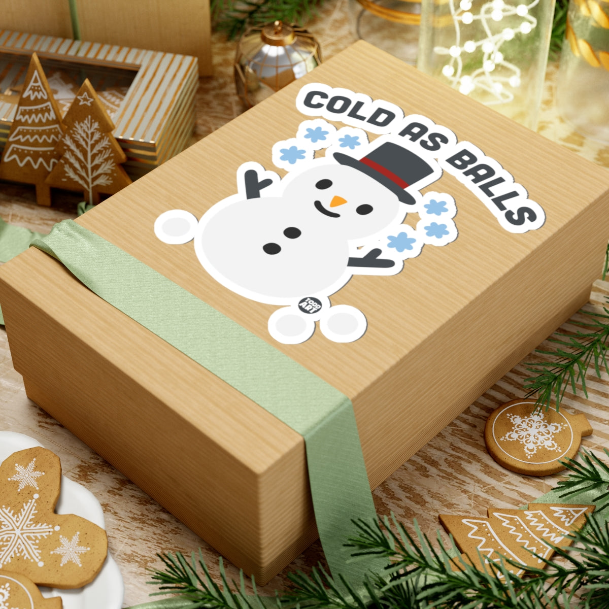 Frosty Friend Todd Art Sticker