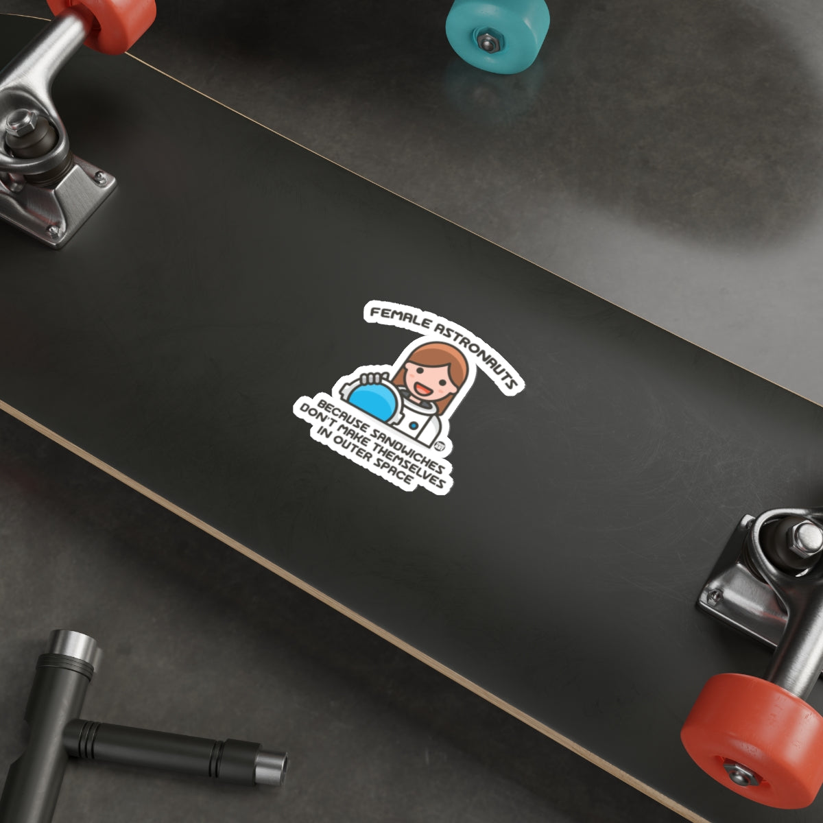 Female Astronauts Sticker Motivational Outer Space Fun