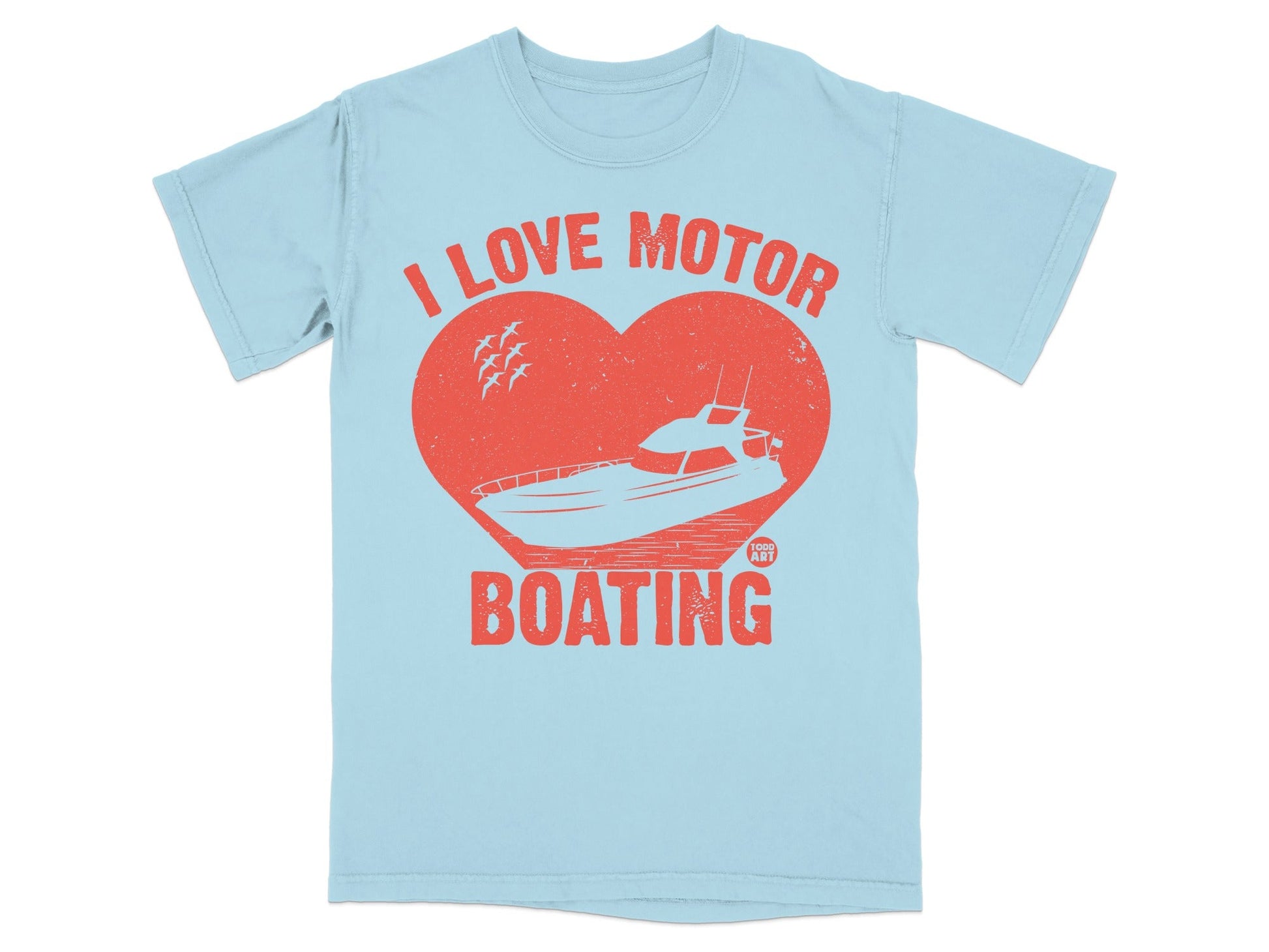 I Love Motor Boating Graphic Short Sleeve T-Shirt