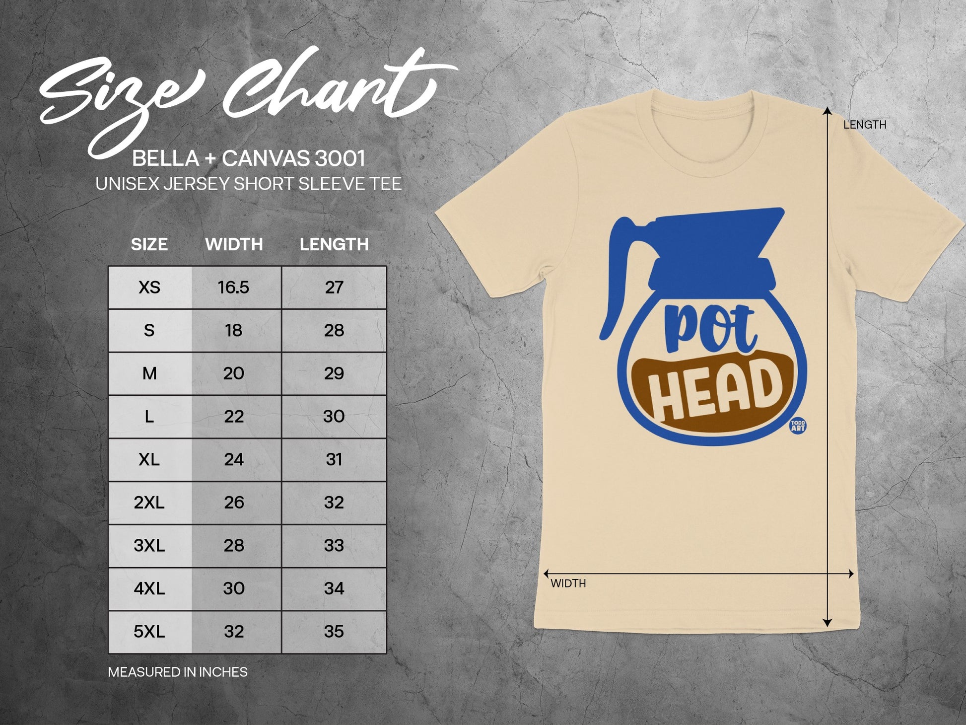 Pot Head Graphic Unisex Jersey Short Sleeve Tee