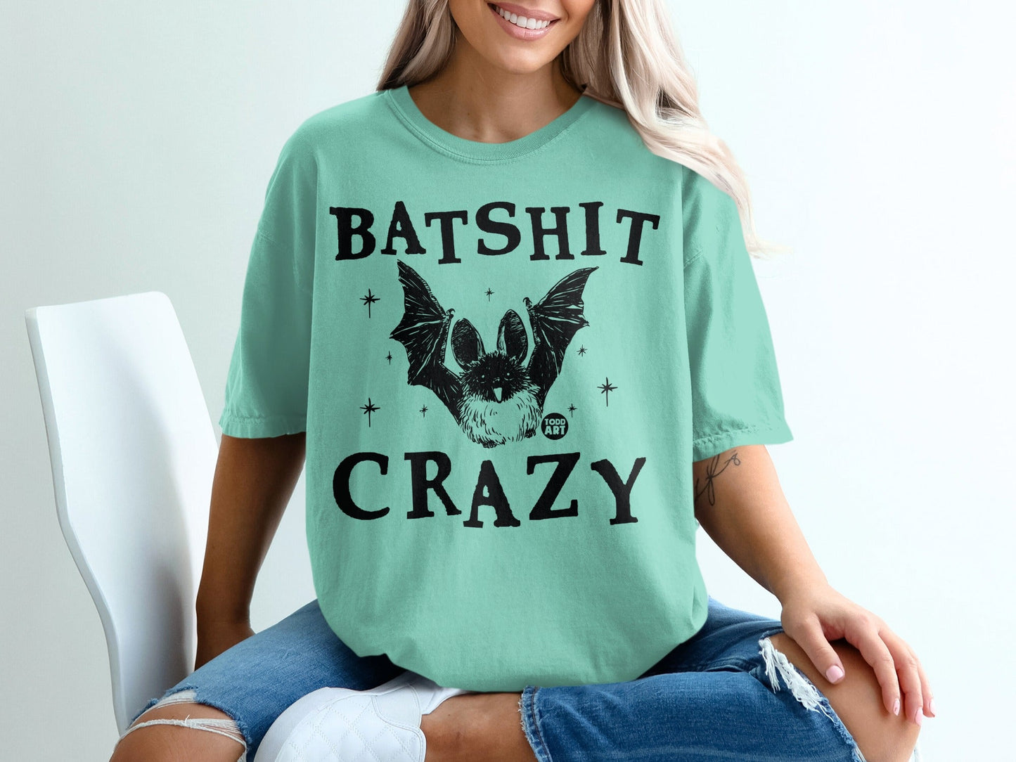 Batshit Crazy Graphic Tee Novelty Shirt Product