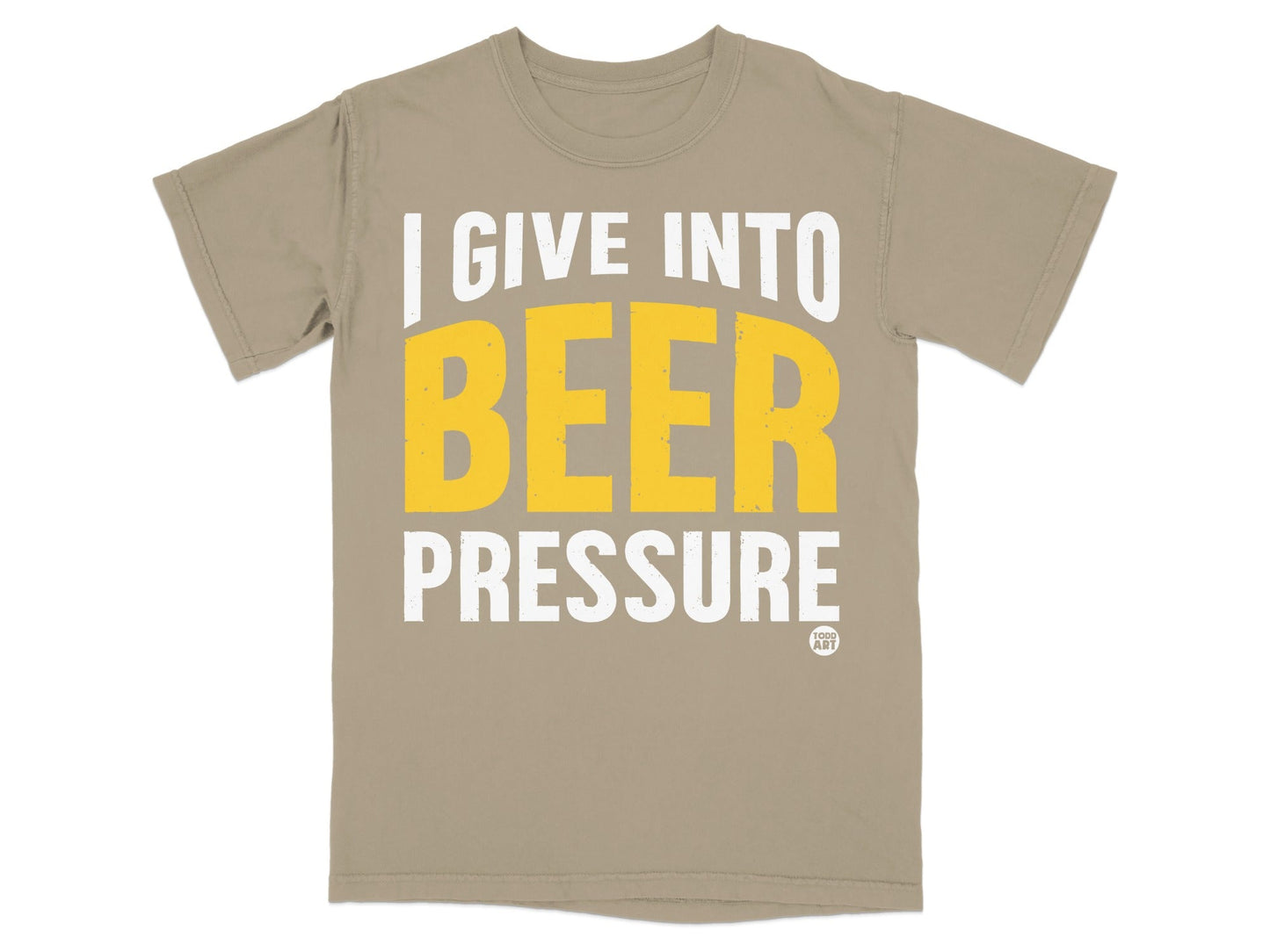 I Give into Beer Pressure Funny Graphic Tee Shirt