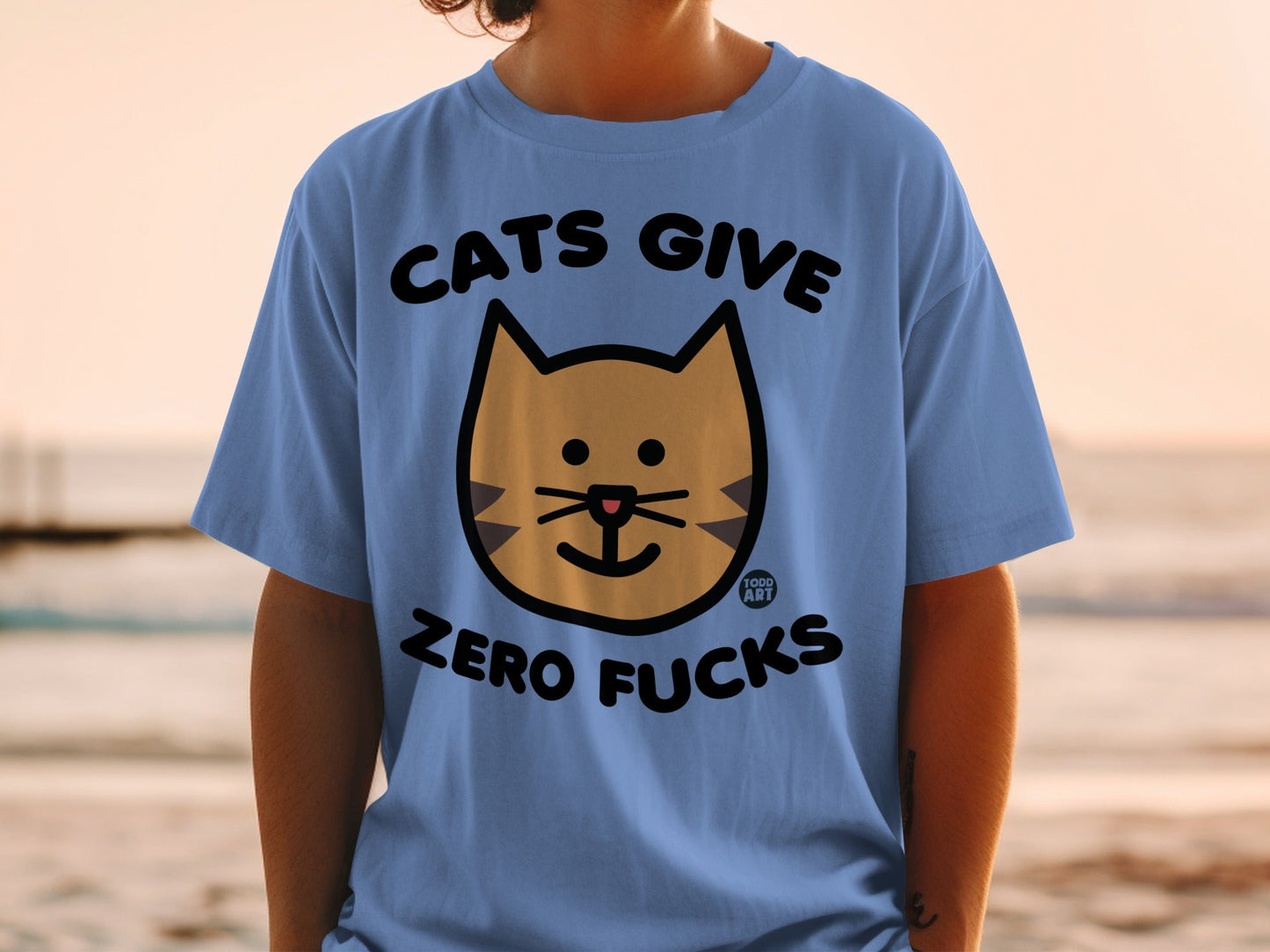 Cats Give Zero Fucks Funny Graphic Shirt