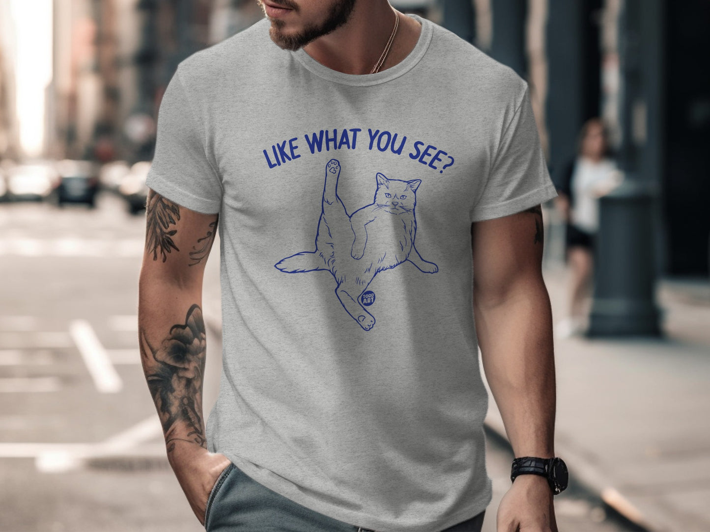 Like What You See Funny Cat Graphic T-Shirt