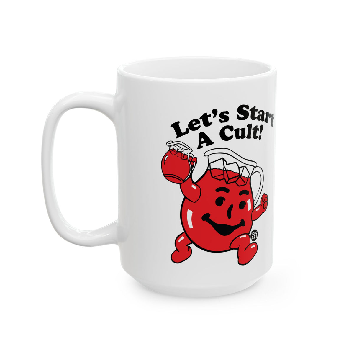 Cheerful Pitcher Character with Smile Todd Art Mug