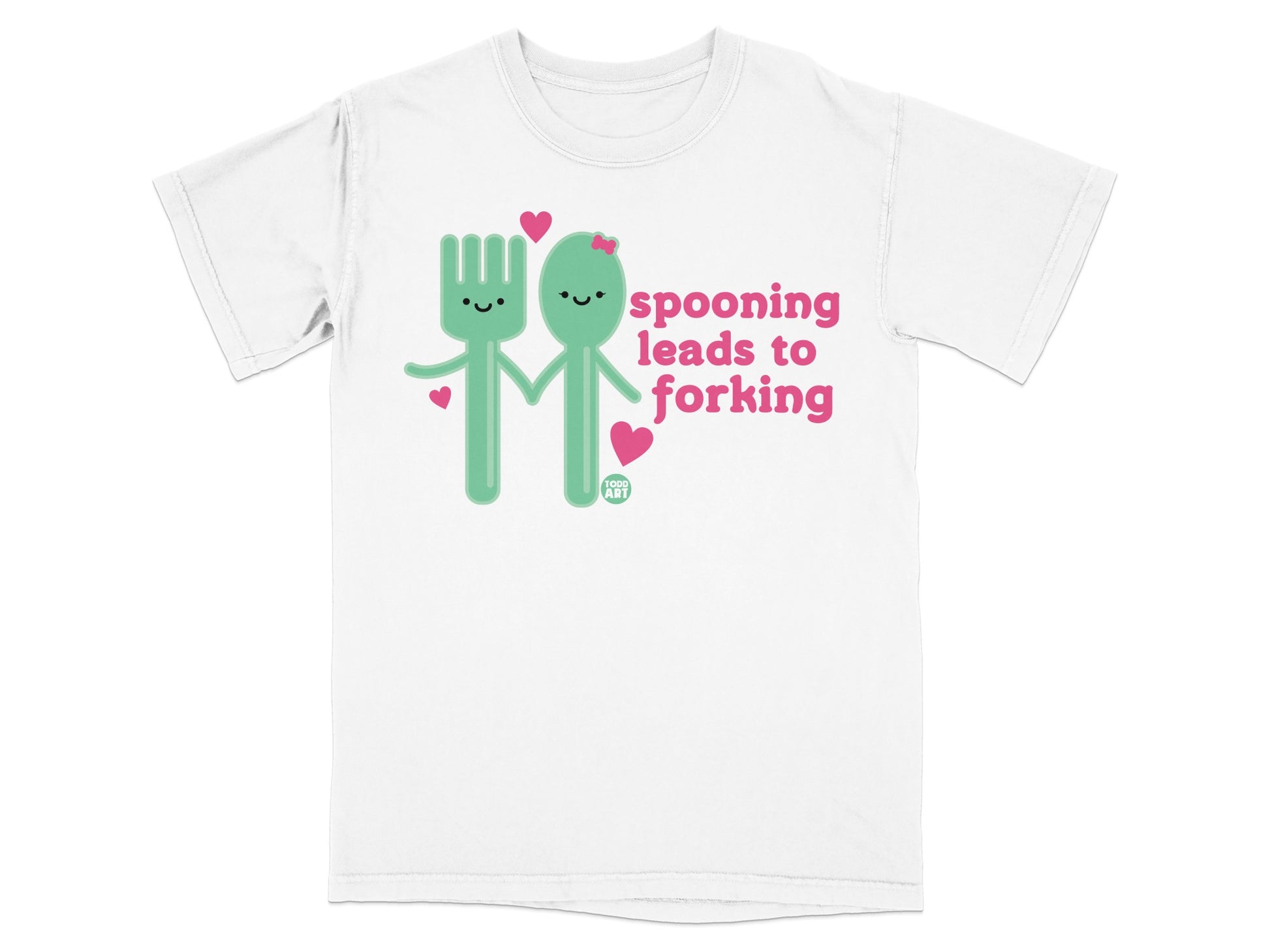 Spooning leads to forking cartoon fork spoon hearts product type