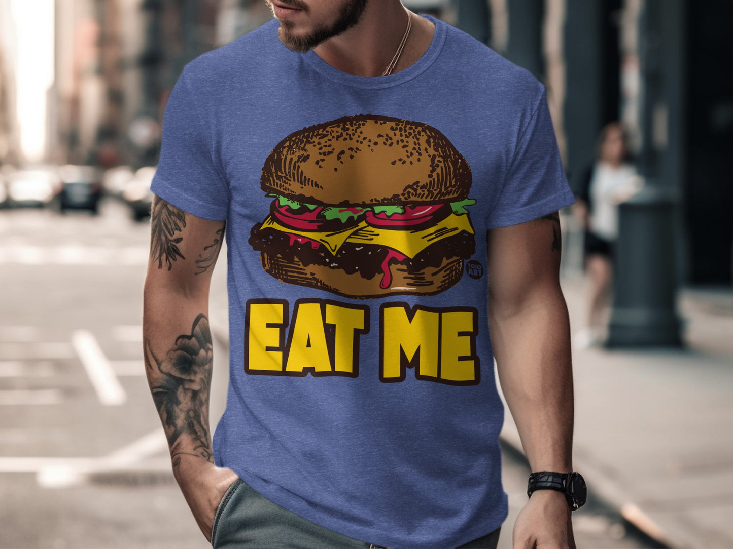 Eat Me Burger Graphic T-Shirt Fun Casual Wear