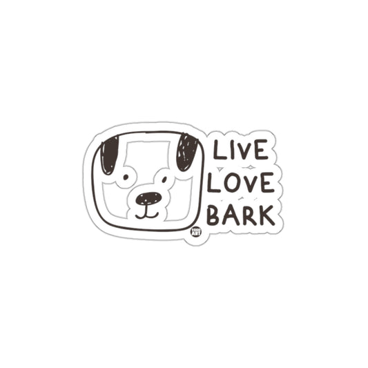 Live Love Bark Cute Dog Illustration Sticker