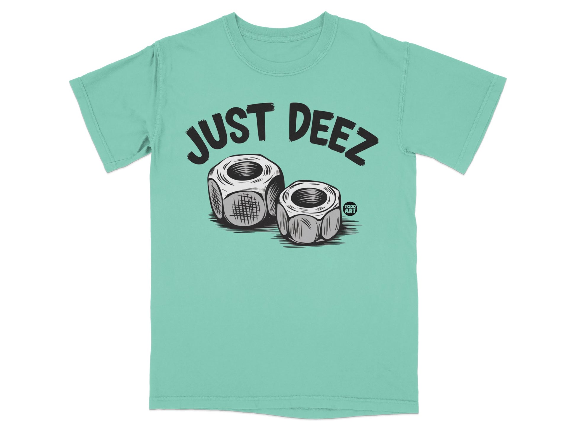 JUST DEEZ Nuts Graphic Design Light Teal product type