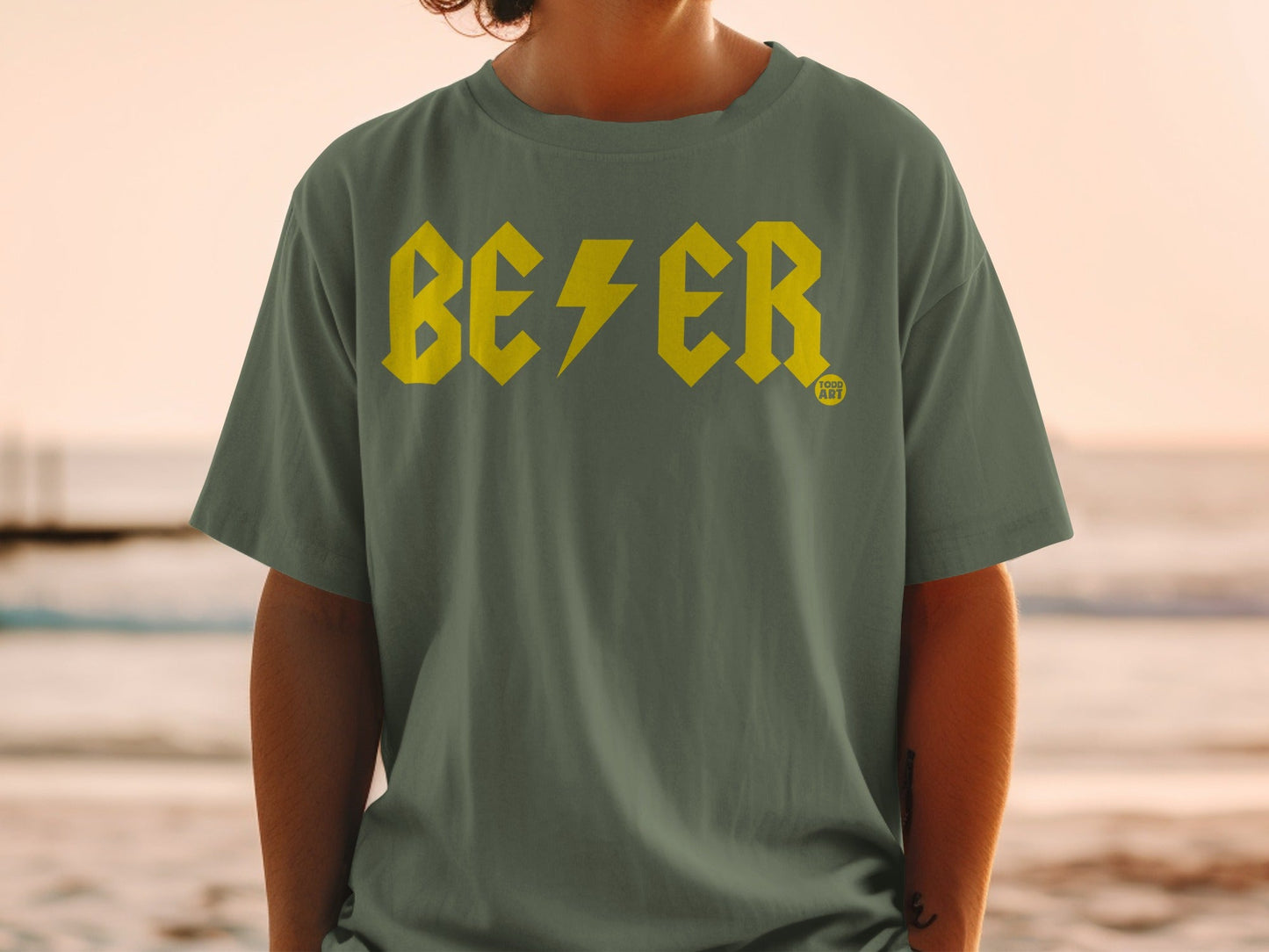 BEER Todd Art Graphic Tee for Adults