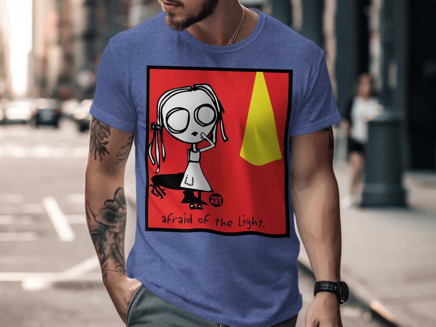 Afraid of the Light Illustrated Graphic Tee product
