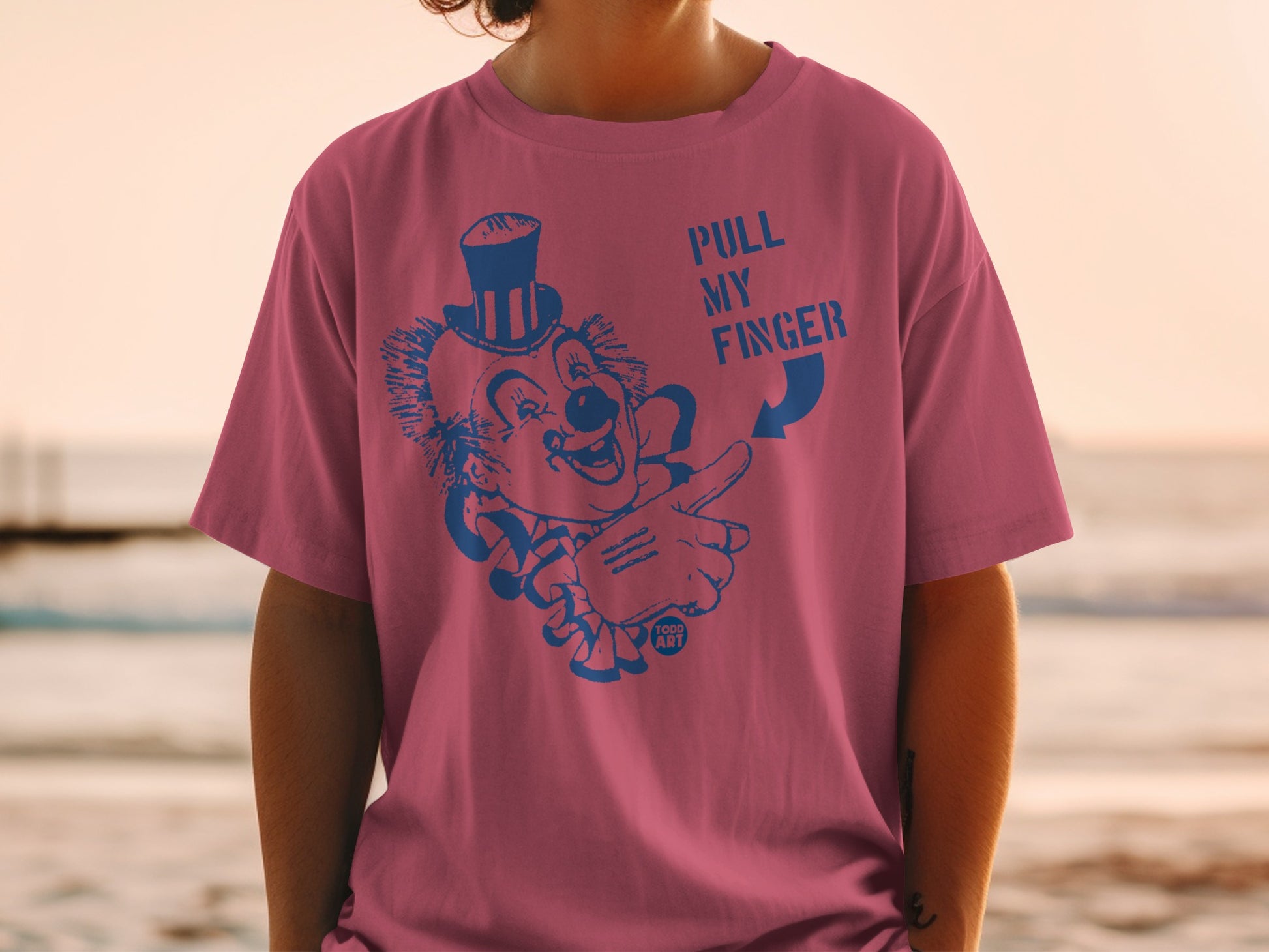Clown Pull My Finger Todd Art Design T-Shirt product type