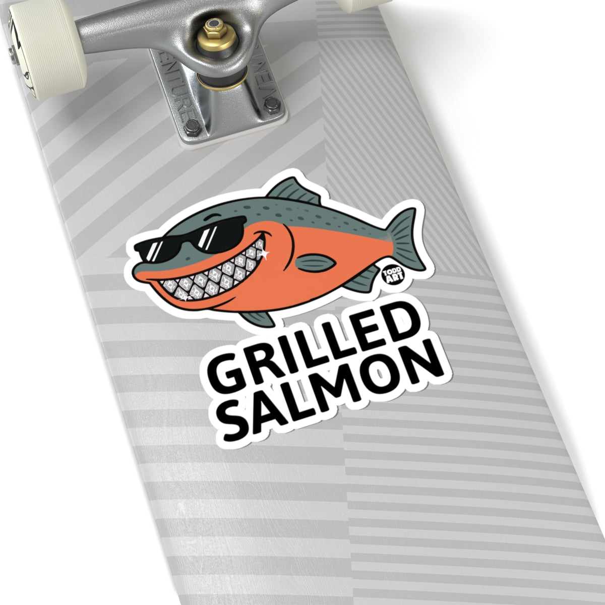 Grilled FishTodd Art Sticker