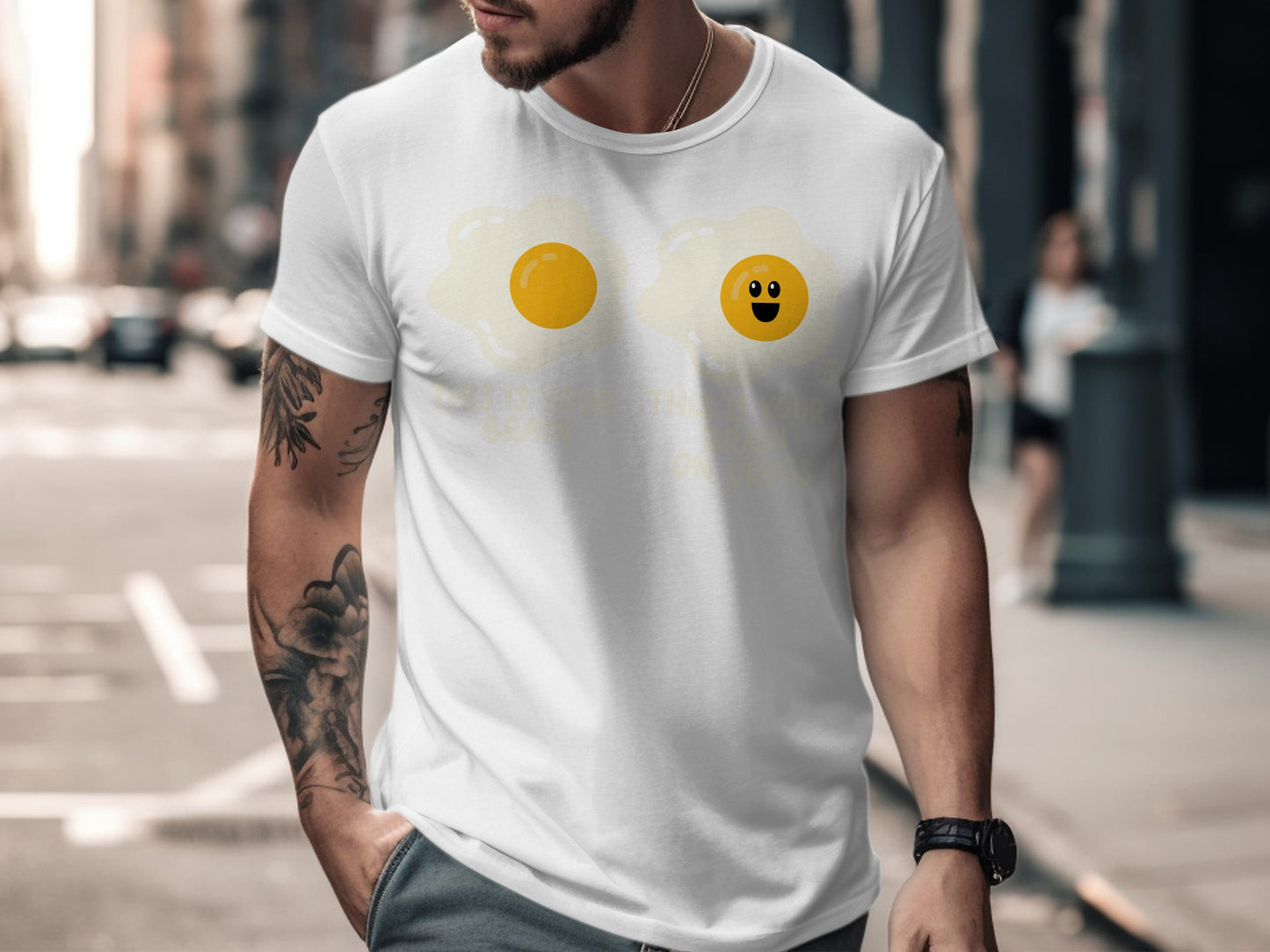 Funny Egg Faces Graphic Tee for Casual Wear