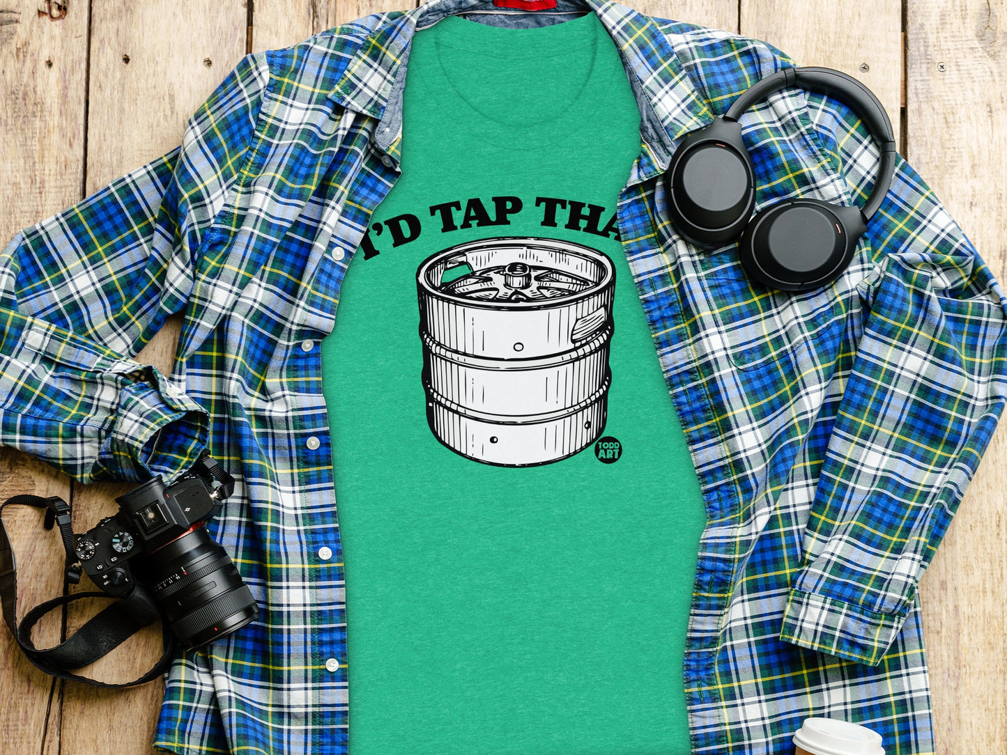 I'd Tap That Keg Graphic Tee Fun Drinking Shirt