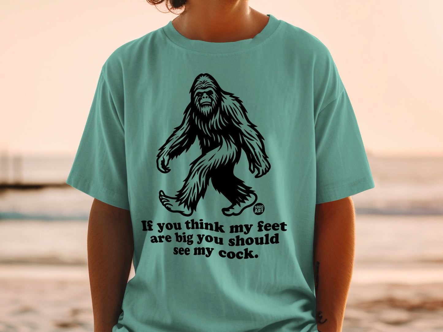 Bigfoot Humor Graphic Statement Tee for Casual Wear