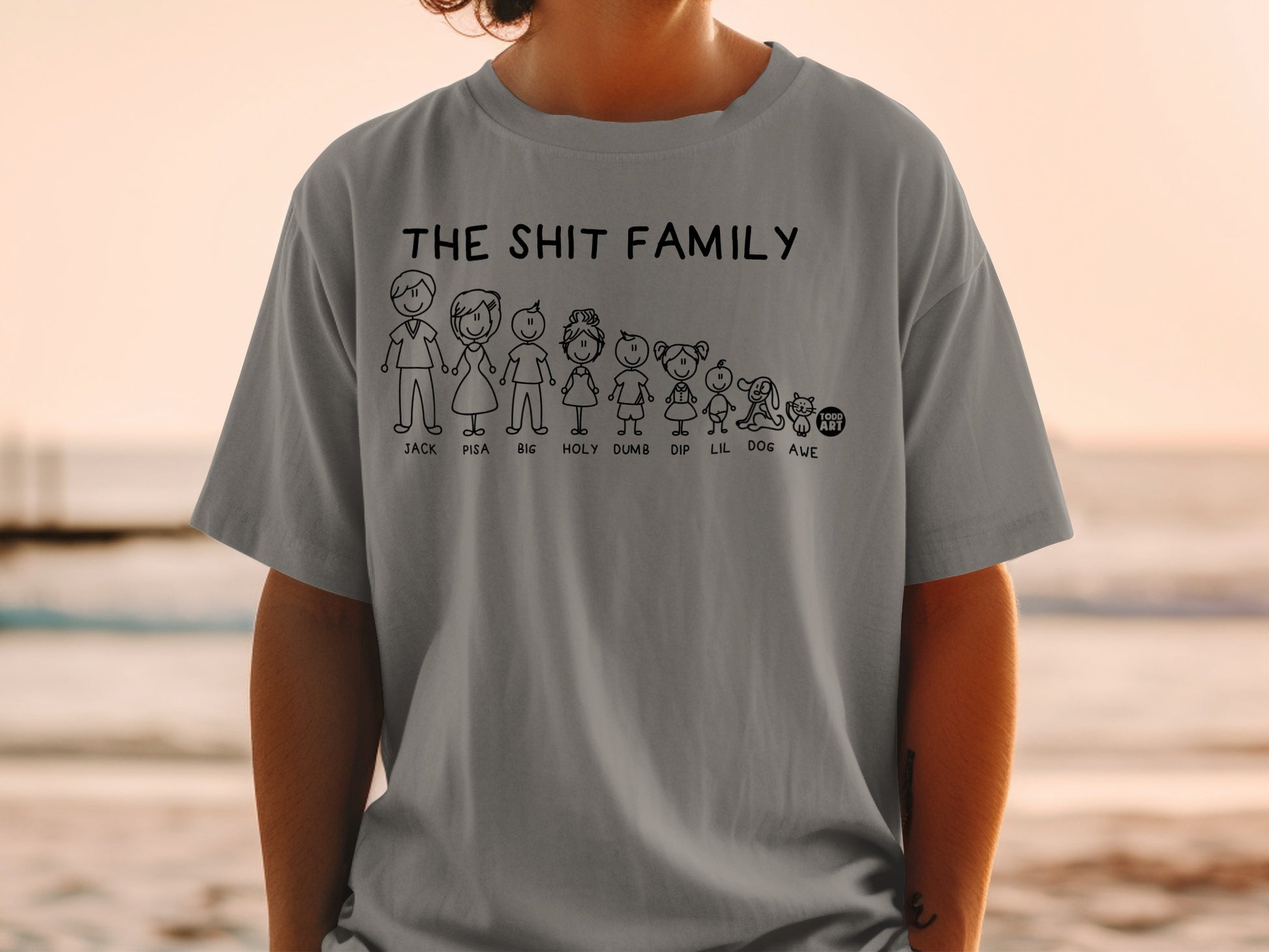 The Shit Family Stick Figure Graphic Design product type