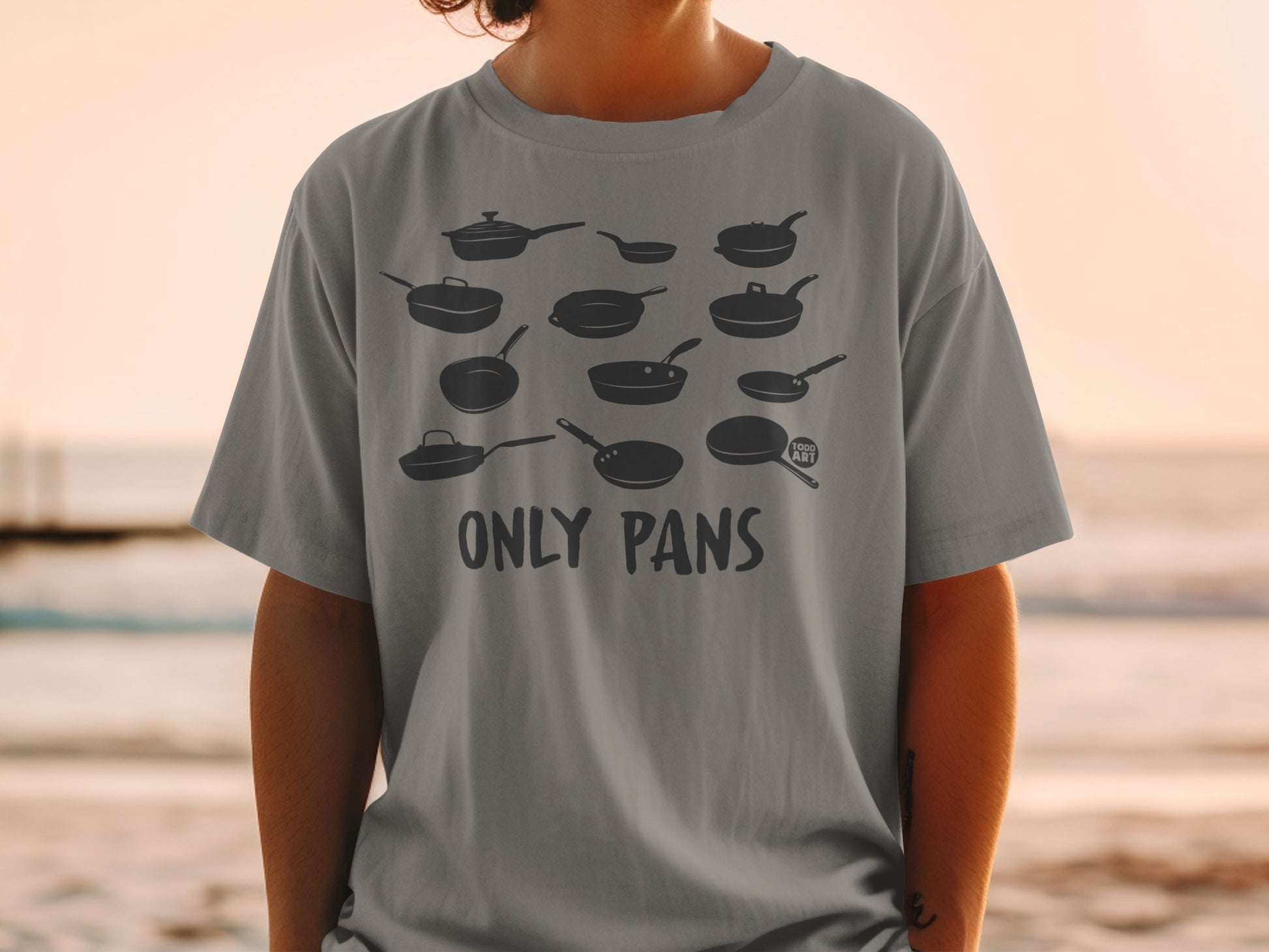 Only Pans Kitchen Cookware Graphic Shirt product type