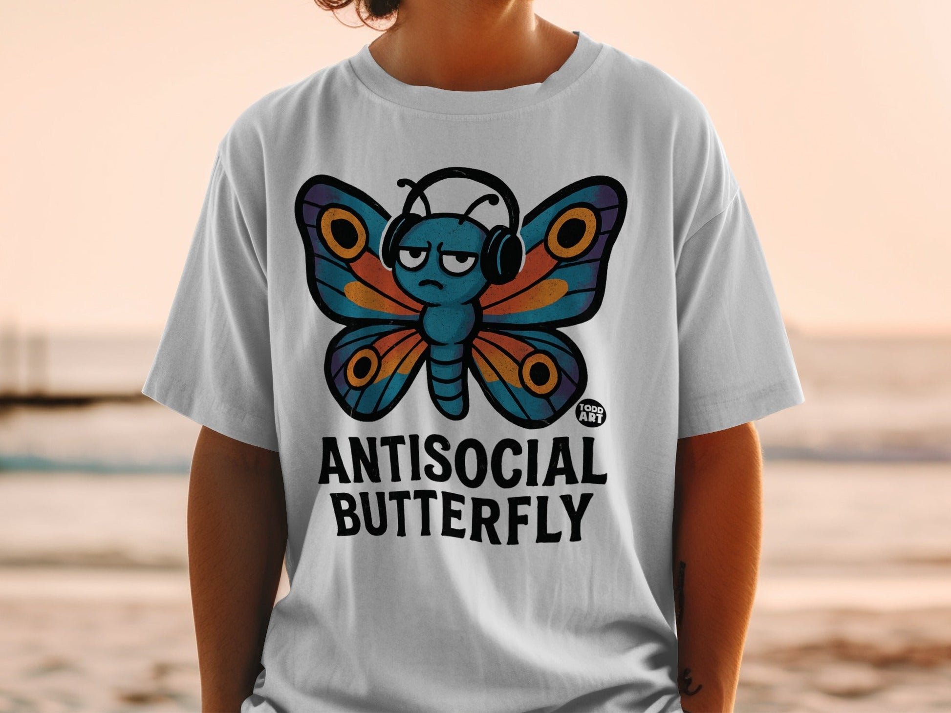 Antisocial Butterfly Graphic Tee for Introverts