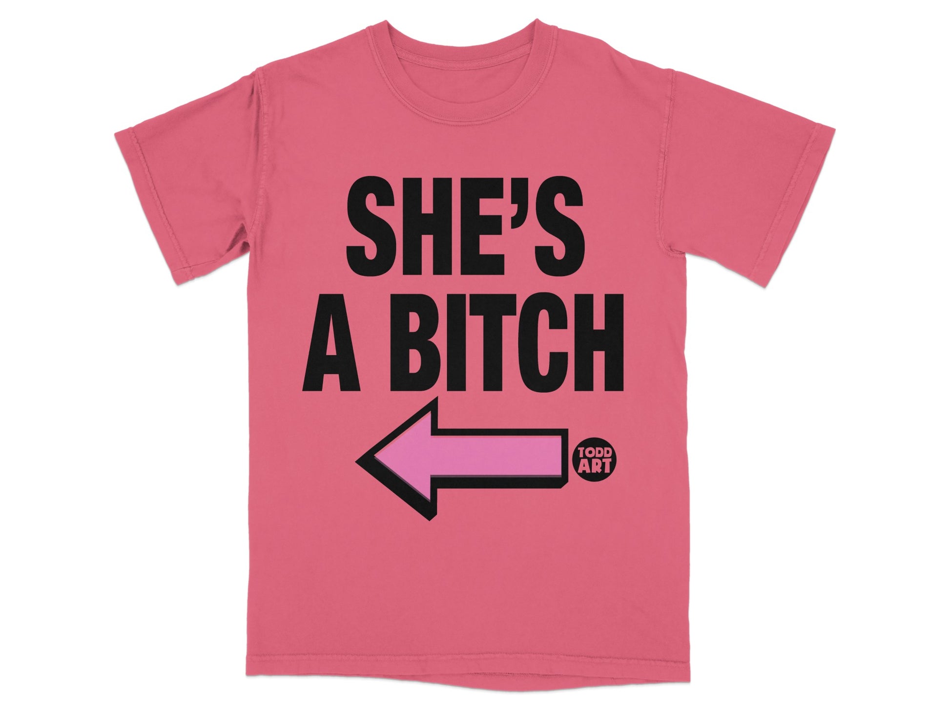 Pink She's A Bitch Todd Art Arrow Design product type