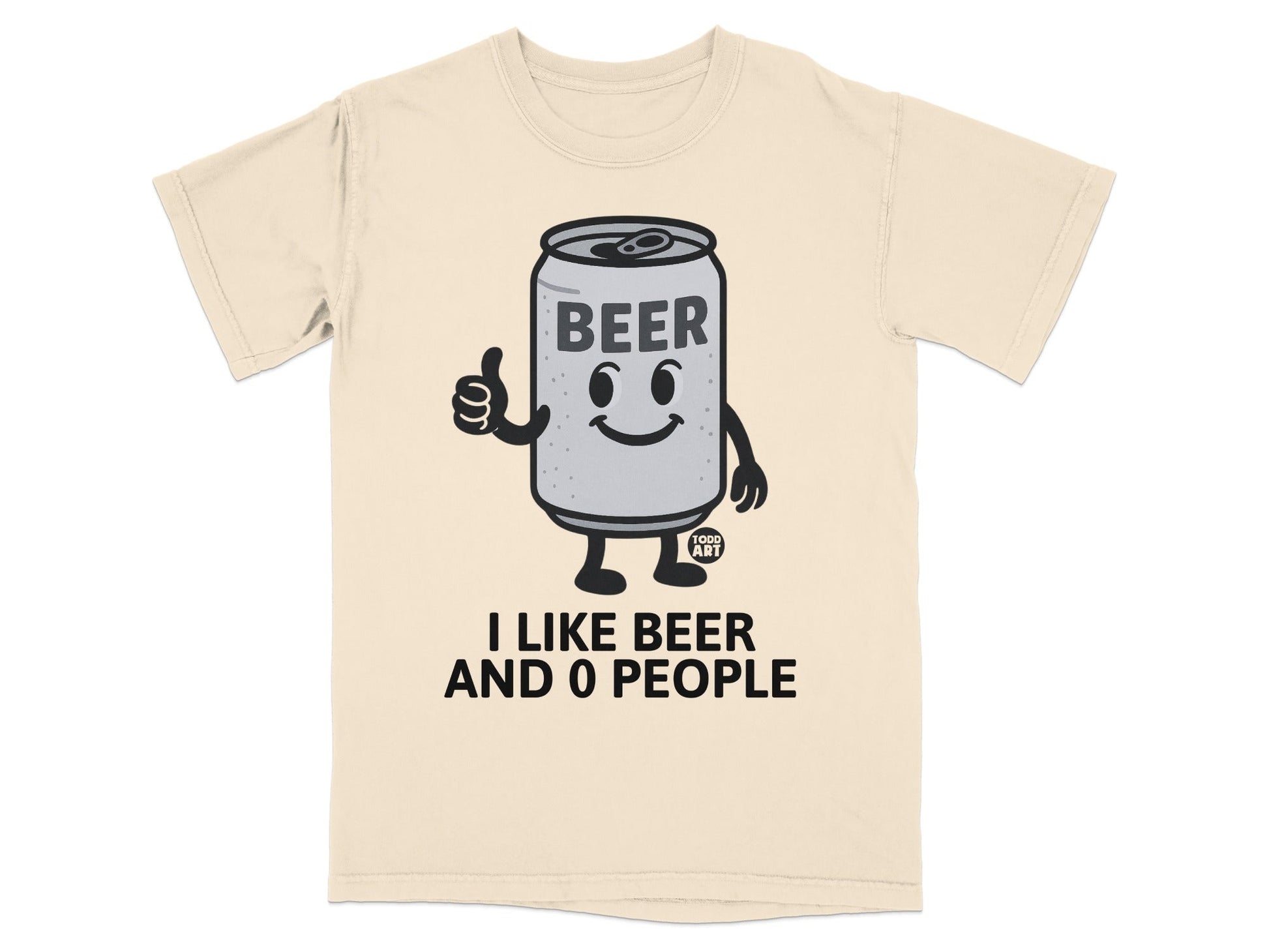 I Like Beer And 0 People Funny Beer Can Graphic Shirt