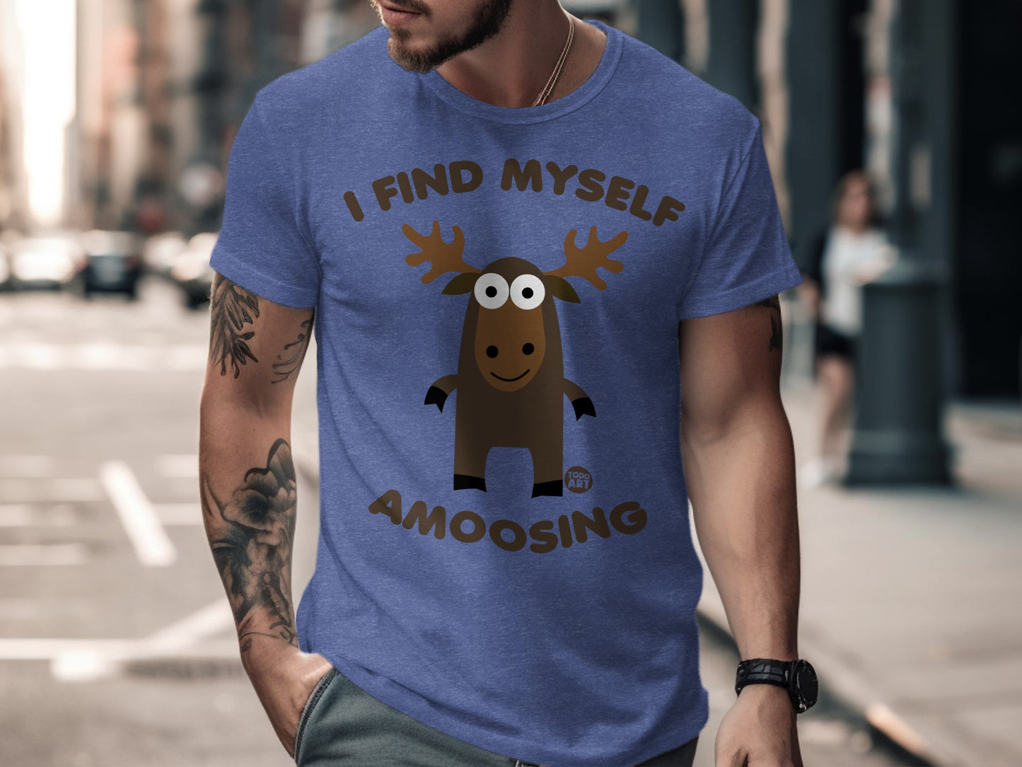 I Find Myself Amoosing Moose Graphic T-Shirt